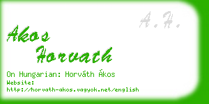 akos horvath business card